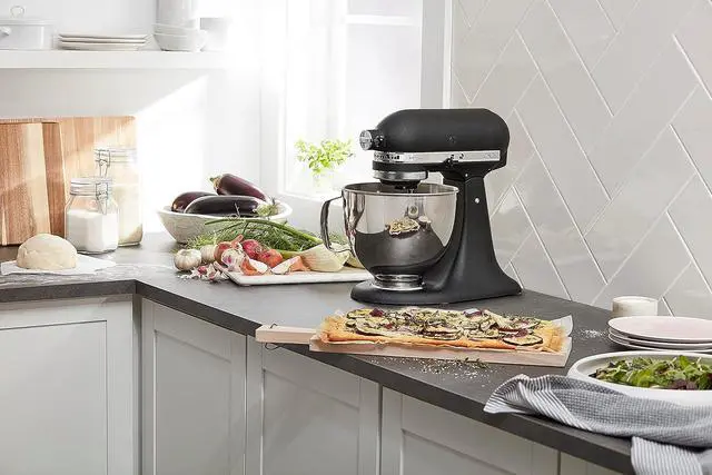 Alt view image 5 of 5 - KitchenAid Artisan Series 5 Quart Tilt Head Stand Mixer with Pouring Shield KSM150PS, Cast Iron