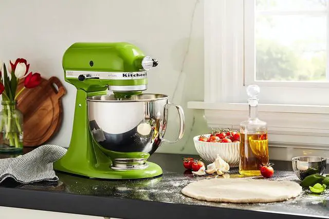 Alt view image 6 of 7 - KitchenAid Artisan Series 5 Quart Tilt Head Stand Mixer with Pouring Shield KSM150PS, Matcha