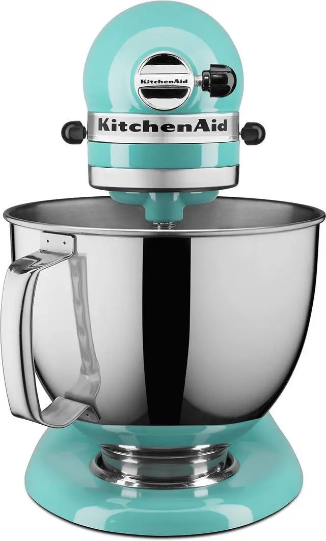 Alt view image 2 of 6 - KitchenAid Artisan Series 5 Quart Tilt Head Stand Mixer with Pouring Shield KSM150PS, Removable bowl, Aqua Sky