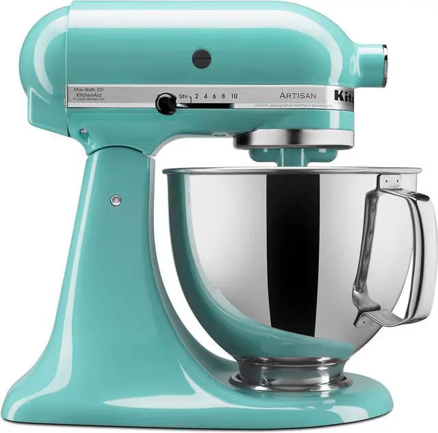 Main image of KitchenAid Artisan Series 5 Quart Tilt Head Stand Mixer with Pouring Shield KSM150PS, Removable bowl, Aqua Sky