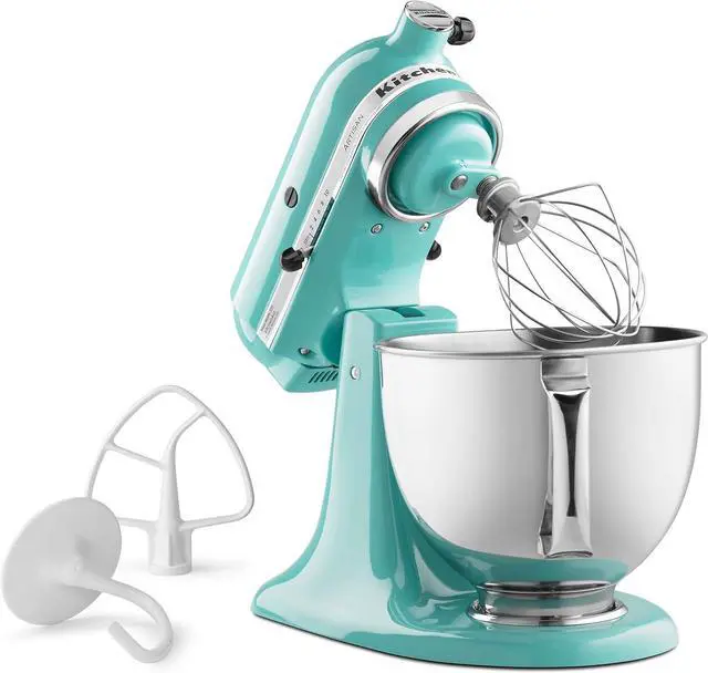 Alt view image 3 of 6 - KitchenAid Artisan Series 5 Quart Tilt Head Stand Mixer with Pouring Shield KSM150PS, Removable bowl, Aqua Sky