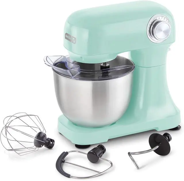 Main image of DASH Tilt-Head 3.5qt Stand Mixer 12 Speeds with Paddle, Dough Hook, and Whisk Attaachments- Aqua