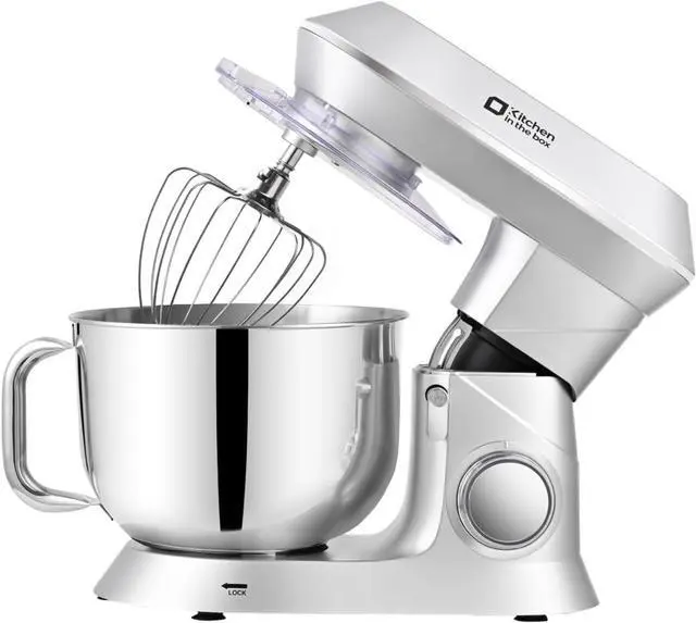 Main image of Kitchen in the box Stand Mixer, 900W 7.5QT Kitchen Electric Mixer, 6-Speed Tilt-Head Food Mixer for Baking with Dough Hook,Wire Whip,Beater (Silver)