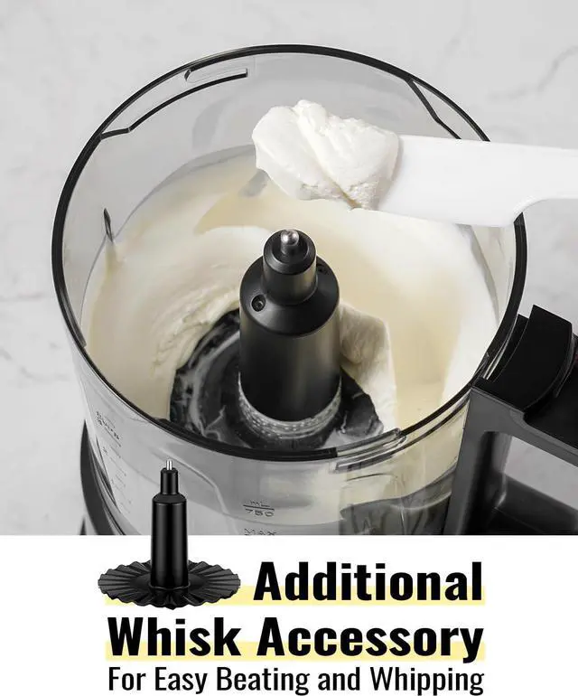 Alt view image 5 of 7 - Food Chopper, 4 Cup Fast Food Processor, Electric Meat Grinder with 2 Speed, 4 Stainless Steel Blades, and Whisk, 400W Power for Chopping, Mixing, Emulsifying, Puree and Whisking, BPA-Free
