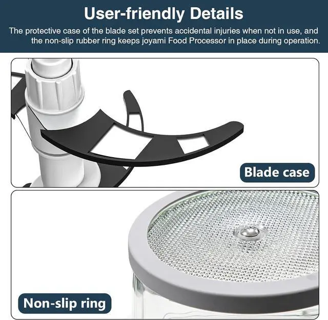 Alt view image 5 of 7 - JOYAMI Electric Food Processor with 2 Bowls, Food Chopper Vegetable Meat Grinder, Stainless Steel Blades, 2 Speed
