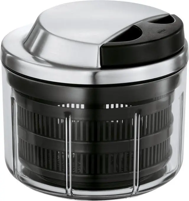 Alt view image 3 of 5 - Rosle Manual Pull-Start Food Processor Multi Cutter & Salad Spinner Basket