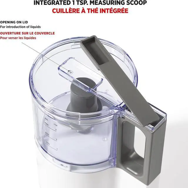 Alt view image 6 of 7 - Starfrit Electric Oscillating Food Processor - 4 Cups - Measuring Spoon - High, Low & Pulse Modes - 300W