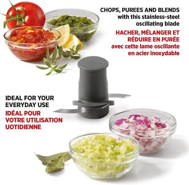 Alt view image 7 of 7 - Starfrit Electric Oscillating Food Processor - 4 Cups - Measuring Spoon - High, Low & Pulse Modes - 300W