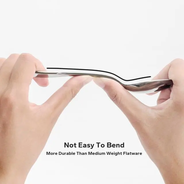 Alt view image 4 of 7 - Alata Kate 60-Piece Silverware Set Stainless Steel Flatware Set,Service for 12,Mirror Polished Cutlery Set,Dishwasher Safe