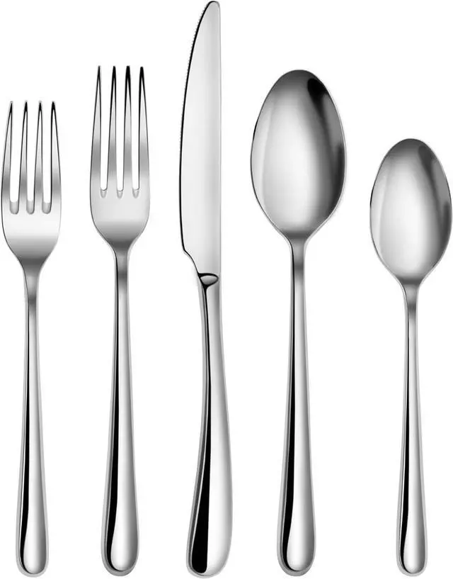 Main image of Cangshan RAIN II Flatware Set, Stainless Forged, Window Box, Metallic Finish (20-Piece)