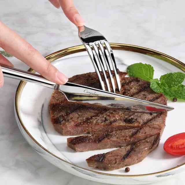 Alt view image 3 of 7 - Cangshan RAIN II Flatware Set, Stainless Forged, Window Box, Metallic Finish (20-Piece)