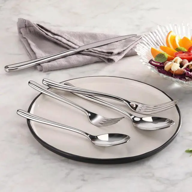 Alt view image 4 of 7 - Cangshan RAIN II Flatware Set, Stainless Forged, Window Box, Metallic Finish (20-Piece)
