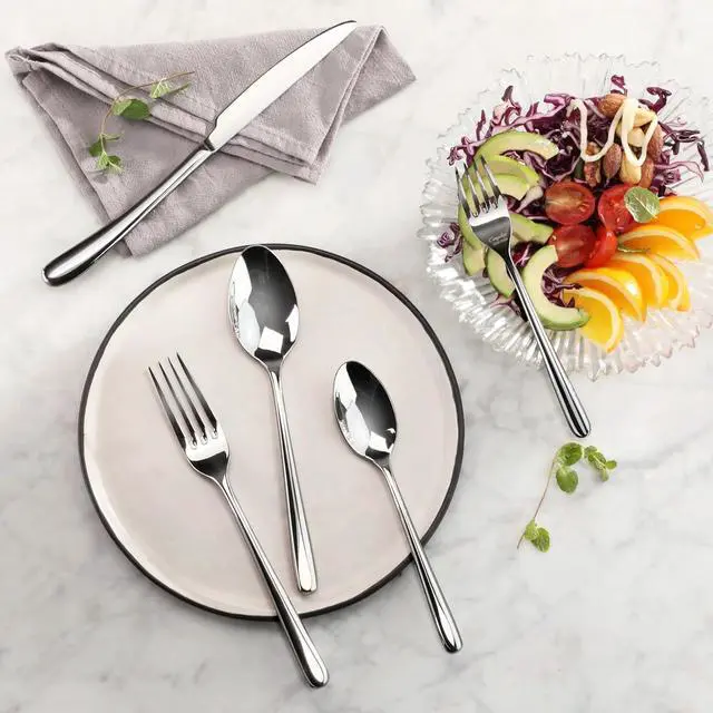 Alt view image 5 of 7 - Cangshan RAIN II Flatware Set, Stainless Forged, Window Box, Metallic Finish (20-Piece)
