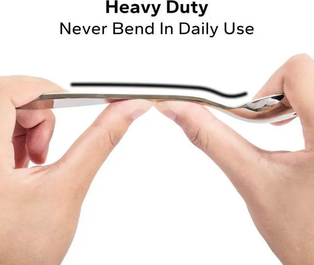 Alt view image 4 of 7 - Alata Emma 40-Piece 18/10 Silverware Set, Hammered Flatware Set, Heavy Duty Stainless Steel Cutlery Set, Modern Kitchen Utensils, Dinnerware Sets Service for 8, Mirror Polished & Dishwasher Safe