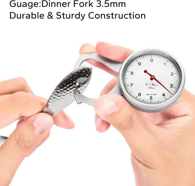 Alt view image 5 of 7 - Alata Emma 40-Piece 18/10 Silverware Set, Hammered Flatware Set, Heavy Duty Stainless Steel Cutlery Set, Modern Kitchen Utensils, Dinnerware Sets Service for 8, Mirror Polished & Dishwasher Safe