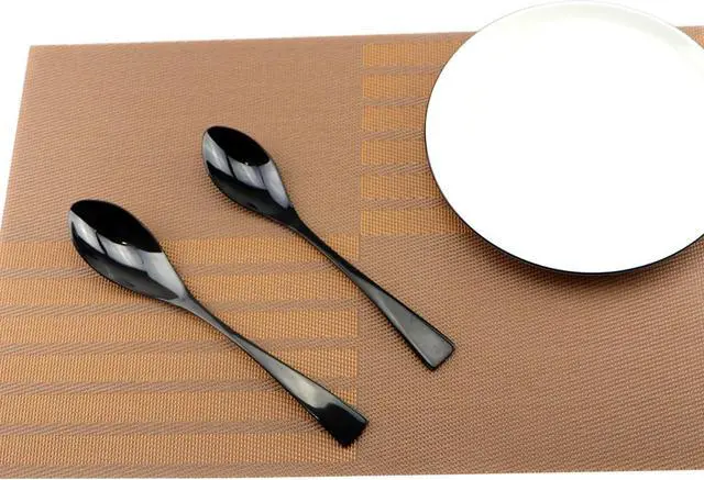 Alt view image 4 of 6 - Mirror Polishing Black 18/10 Stainless Steel, 20-Piece Flatware Silverware Set Service for 4 Stainless Steel Cutlery Include Knife Fork Spoon Dishwasher Safe