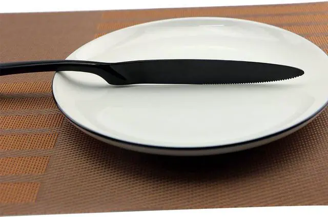 Alt view image 6 of 6 - Mirror Polishing Black 18/10 Stainless Steel, 20-Piece Flatware Silverware Set Service for 4 Stainless Steel Cutlery Include Knife Fork Spoon Dishwasher Safe