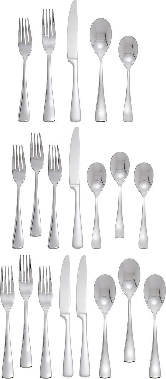 Alt view image 2 of 5 - Mikasa 5084413 Serena 20-Piece Stainless Steel Flatware Set, Service for 4