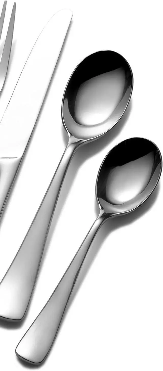 Alt view image 3 of 5 - Mikasa 5084413 Serena 20-Piece Stainless Steel Flatware Set, Service for 4