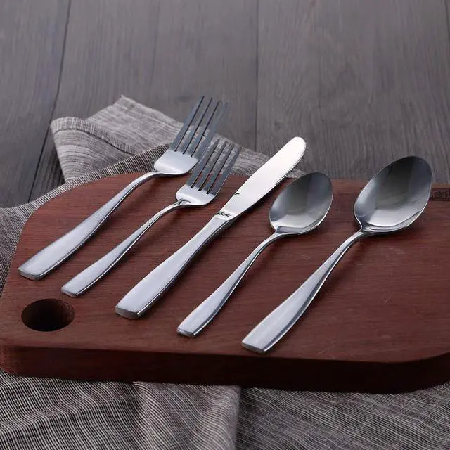 Alt view image 7 of 7 - Stainless Steel Silverware Cutlery Set,50- Piece,Service for 10