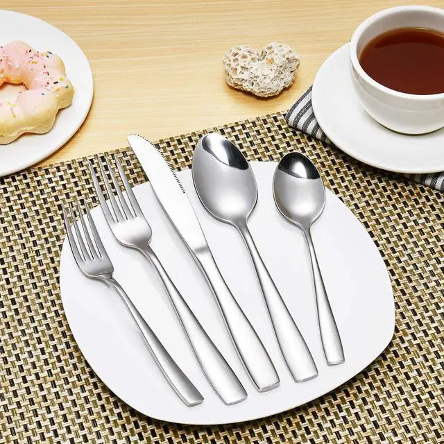 Alt view image 6 of 7 - Stainless Steel Silverware Cutlery Set,50- Piece,Service for 10