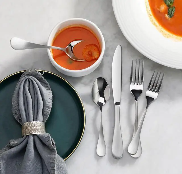 Alt view image 6 of 7 - Cangshan RAIN Series Stainless Flatware Set, Window Box, Matte Finish Handle (20-Piece)