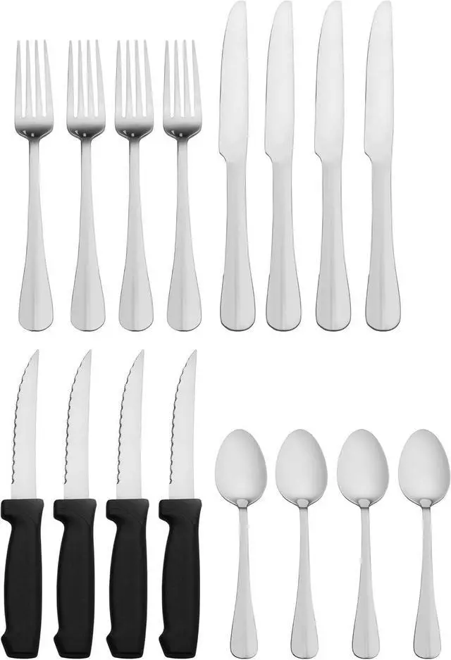 Alt view image 6 of 7 - Pfaltzgraff Simplicity 18.0 Stainless Steel 16 Piece Flatware Set, Service For 4