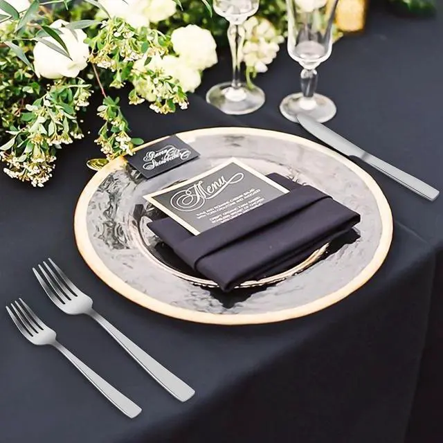Alt view image 6 of 6 - 24-Piece Silverware Set Flatware Set for 4, Mirror Polished Stainless Steel with Steak Knives - Dishwasher Safe Kitchen Utensil sets for Home, Wedding, Restaurant