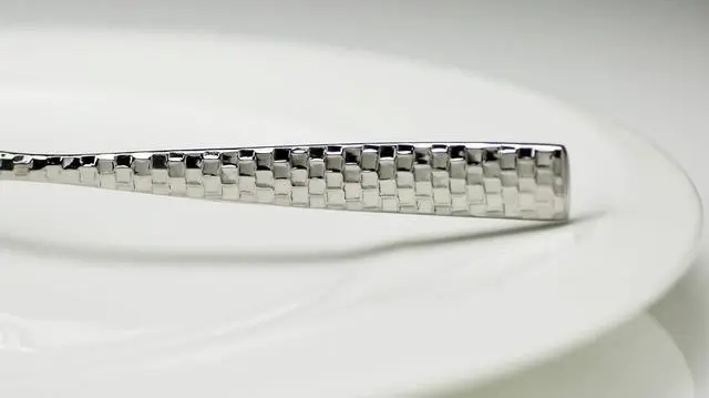 Alt view image 2 of 6 - Fortessa Lucca Faceted 18/10 Stainless Steel Flatware Solid Handle Steak Knife, Set of 12, Mirror Polished