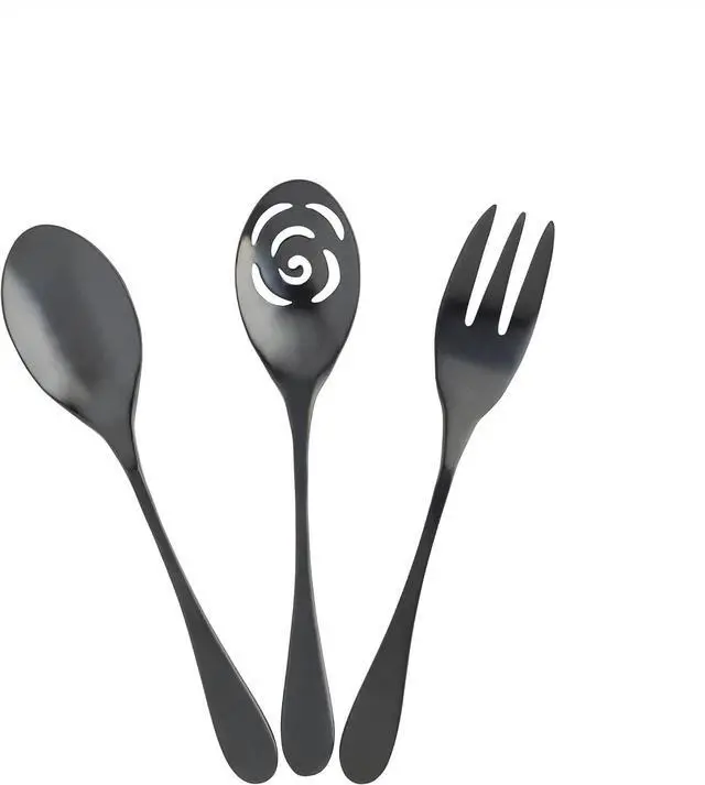 Main image of Knork Titanium Coated Stainless Steel Serving Set, Matte Black