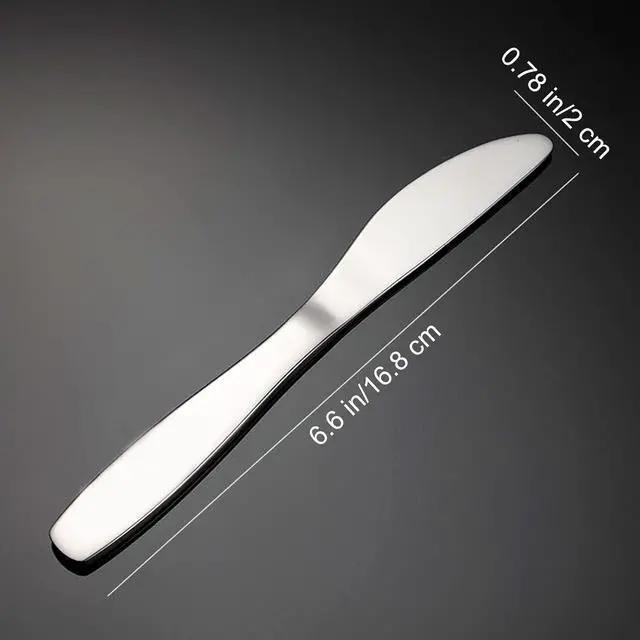 Alt view image 7 of 7 - VANRA Premium 18/8 Stainless Steel Children Cutlery Set 6.6-inch Kids Dinner Knives Set 4 Pieces Silverware Flatware Utensil Set for Home School (4 Knives)