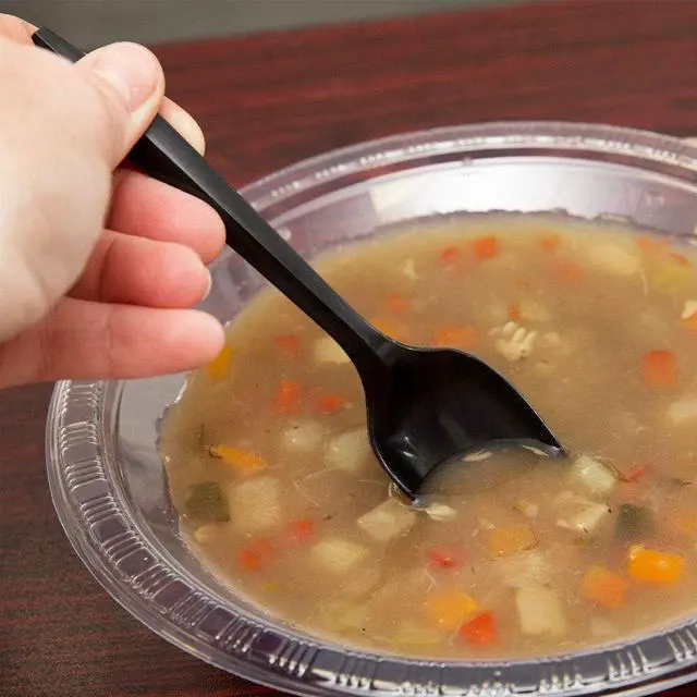 Alt view image 4 of 5 - 150 Plastic Cutlery Packets - Knife Fork Spoon Napkin Salt Pepper Sets | Black Plastic Silverware Sets Individually Wrapped Cutlery Kits, Bulk Plastic Utensil Cutlery Set Disposable To Go Silverware