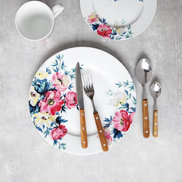 Alt view image 7 of 7 - Creative Tops Drift Stainless Steel Cutlery Set with Wooden Handles (16 Pieces)