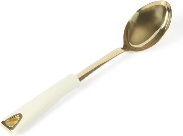 Alt view image 4 of 7 - Martha Stewart Lockton 5-Piece Stainless Steel & Nylon Kitchen Tool Set - Linen w/Gold