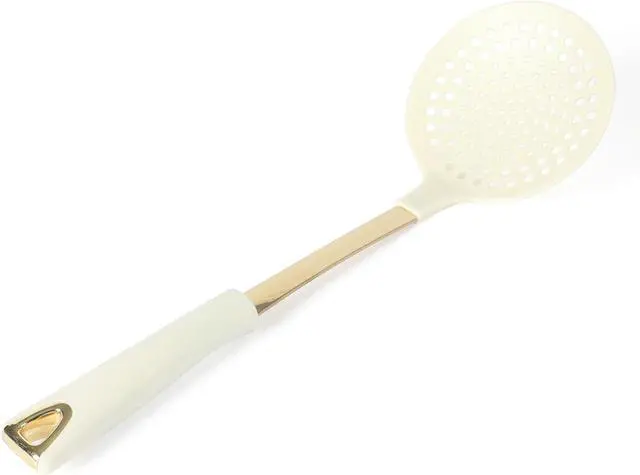 Alt view image 7 of 7 - Martha Stewart Lockton 5-Piece Stainless Steel & Nylon Kitchen Tool Set - Linen w/Gold