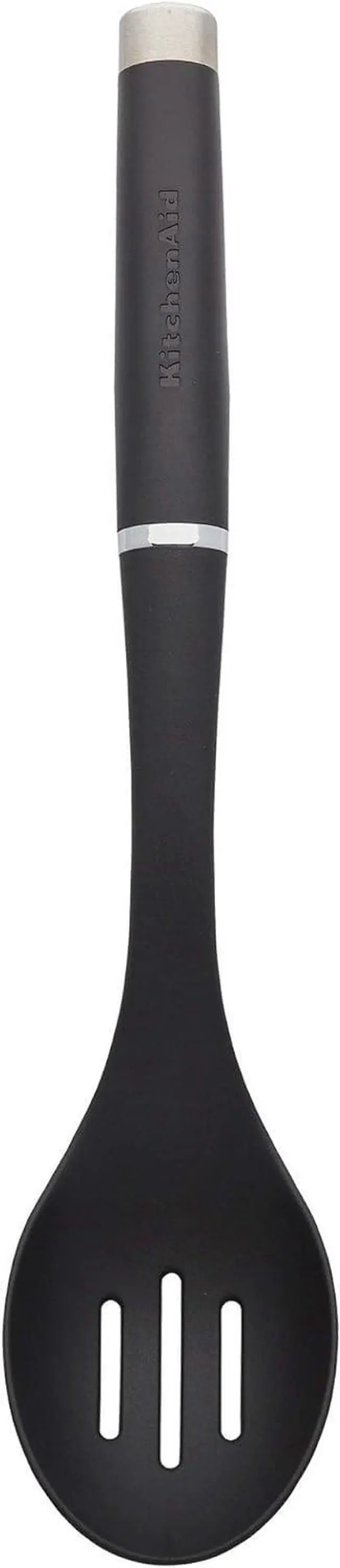 Alt view image 2 of 5 - KitchenAid KO004OHOBA Gourmet Nylon Slotted Spoon, One Size, Black
