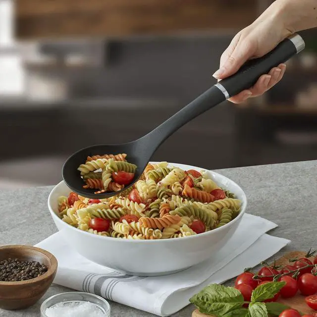 Alt view image 5 of 5 - KitchenAid KO004OHOBA Gourmet Nylon Slotted Spoon, One Size, Black
