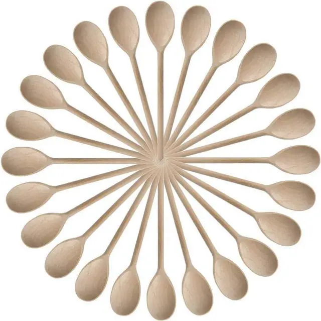 Main image of Kitchen Wooden Spoons Mixing Baking Serving Utensils Puppets 12 inch - Set of 24 ROUNDSQUARE
