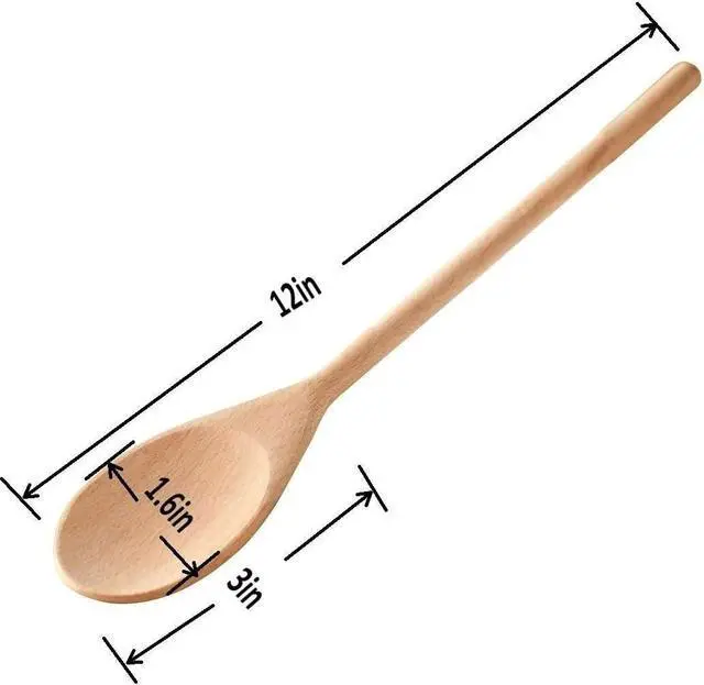 Alt view image 2 of 4 - Kitchen Wooden Spoons Mixing Baking Serving Utensils Puppets 12 inch - Set of 24 ROUNDSQUARE