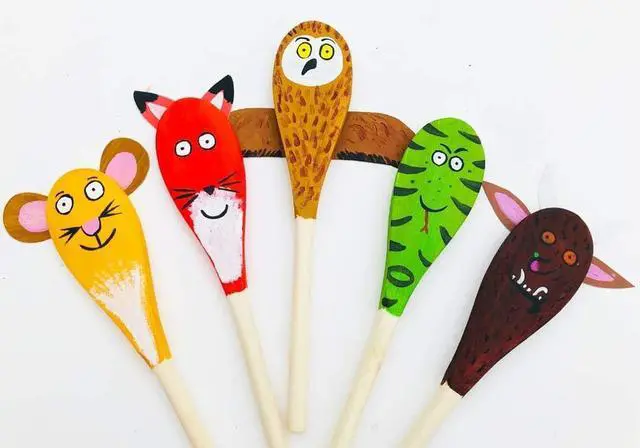 Alt view image 3 of 4 - Kitchen Wooden Spoons Mixing Baking Serving Utensils Puppets 12 inch - Set of 24 ROUNDSQUARE