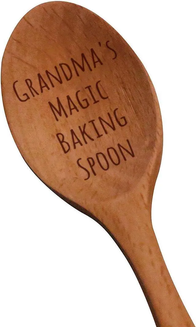 Main image of Laser Engraved "Grandma's Magic Baking Spoon" Wooden Spoon - New Grandmother Gifts - Baking Gifts - Grandma To Be Gifts