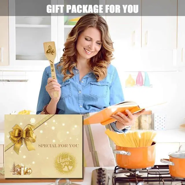 Alt view image 6 of 7 - Horror Movie Merchandise Decor Halloween Gifts Wooden Spoons for Cooking, Natural Bamboo Kitchen Decorations Set 5 Pack for Women Man Birthday Fan Lover Gift Holiday Scary Party Accessory