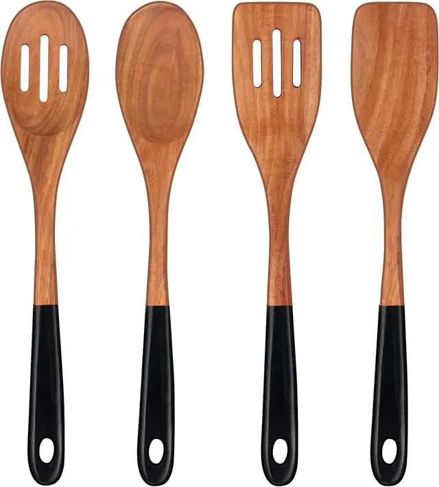 Main image of 14 Inch Large Wooden Spoons for Cooking Utensils Set Acacia Wood Spatula Slotted Spoon Best Non Toxic Kitchen Utensil Long Mixing Spoon Spatulas Turner Stirring Serving Spoons Kitchen Use Tools