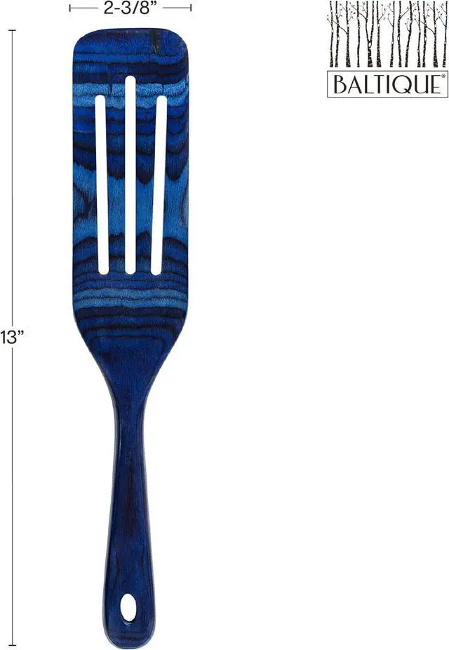 Alt view image 6 of 7 - Baltique Malta Collection 13" Wooden Spurtle Spatula  Colorful Birch Wood Cooking Utensil, Nonstick Safe, Versatile Stirring & Serving Tool