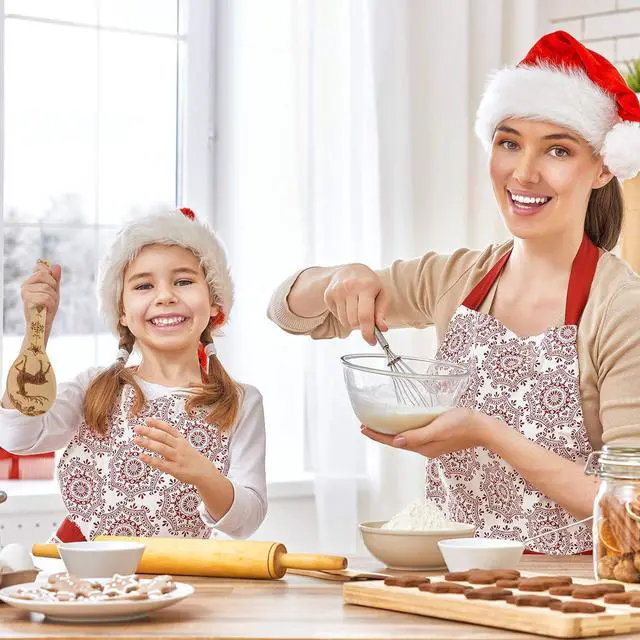 Alt view image 4 of 7 - 6 Pieces Christmas Wooden Spoons Set Burned Cooking Utensil Spoon Kitchen Spoon Decoration for Christmas Party House Kitchen Supplies