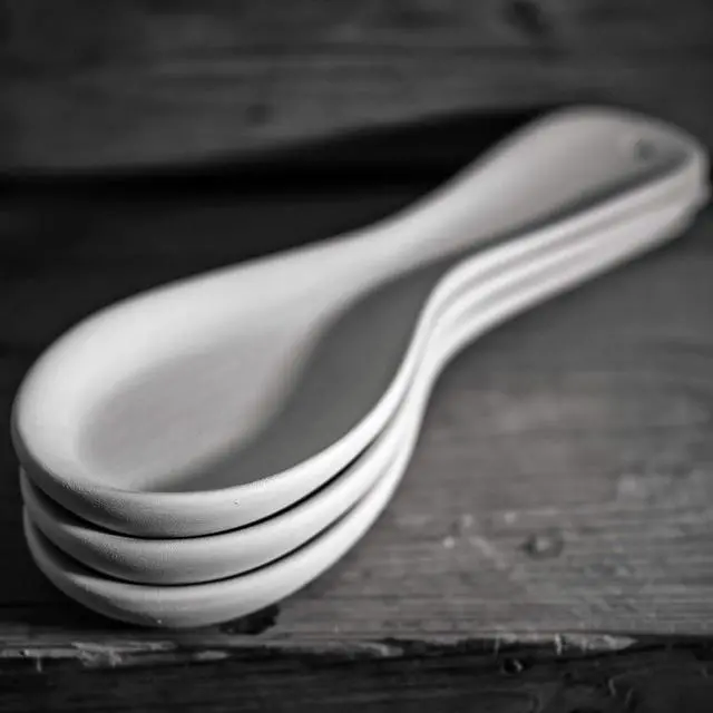 Alt view image 7 of 7 - City to Cottage Spoon Rest for Stove Top, Large Ceramic Spoon Holder for Kitchen Counter, Cooking Utensil Rest for Countertop, Handcrafted Spoon Rest for Ladle, Spatula (Red Polka Dot)
