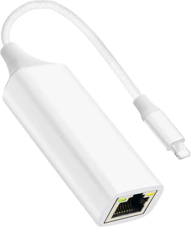 Main image of [MFi Certified] Lightning to Ethernet Adapter, 100Mbps Lightning to RJ45 Ethernet LAN Network Adapter, Compatible for i-Phone 14/13/12/11/i-Pad/i-Pod, Plug and Play (Non-POE)