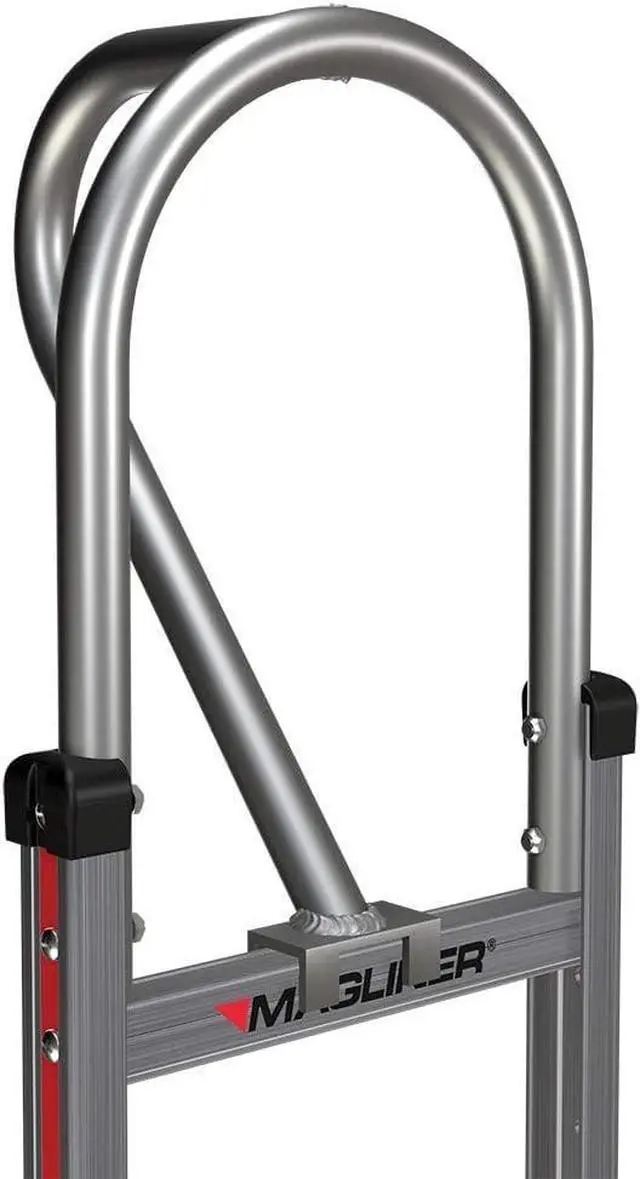 Alt view image 2 of 6 - Magline HMK15AUA4 Aluminum Hand Truck, Vertical Loop Handle, Pneumatic Wheels, 500lbs Capacity