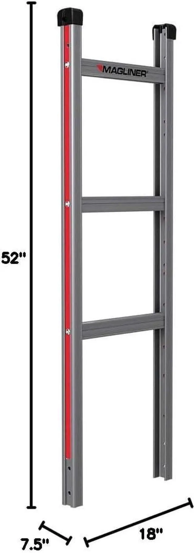 Alt view image 5 of 6 - Magline HMK15AUA4 Aluminum Hand Truck, Vertical Loop Handle, Pneumatic Wheels, 500lbs Capacity