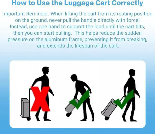 Alt view image 5 of 7 - Small Folding Hand Truck Dolly with 2 Wheels, Lightweight Aluminum Foldable Luggage Cart, Collapsible Cart Portable Dolly for Airport Travel Moving Use